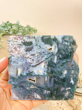 Load image into Gallery viewer, Moss Agate slab coaster tray crystals Sydney Australia