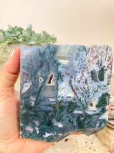 Load image into Gallery viewer, Moss Agate slab coaster tray crystals Sydney Australia