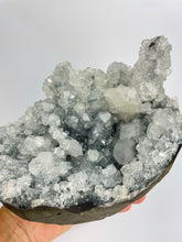 Load image into Gallery viewer, Apophyllite on chalcedony cluster raw form statement crystal Sydney crystal shop