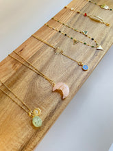 Load image into Gallery viewer, Handmade intentional conscious crystal jewellery Sydney Lapis Lazuli gold sun necklace