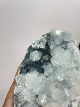 Load image into Gallery viewer, Apophyllite on chalcedony cluster raw form statement crystal Sydney crystal shop