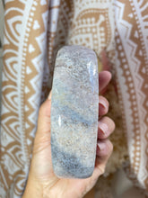 Load image into Gallery viewer, Pink Amethyst Moon with gold stand (PAM3)