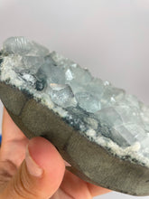Load image into Gallery viewer, Apophyllite on chalcedony cluster raw form statement crystal Sydney crystal shop