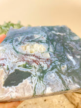 Load image into Gallery viewer, Moss Agate slab coaster tray crystals Sydney Australia