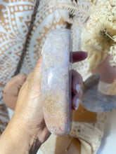 Load image into Gallery viewer, Pink Amethyst Moon with gold stand (PAM8)