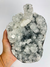 Load image into Gallery viewer, Apophyllite on chalcedony cluster raw form statement crystal Sydney crystal shop