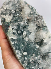 Load image into Gallery viewer, Apophyllite on chalcedony cluster raw form statement crystal Sydney crystal shop