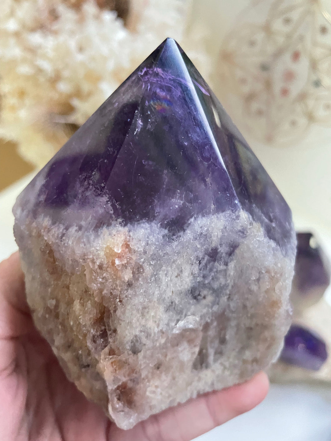 Purple Amethyst raw polished point Sydney crystal shop 