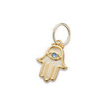 Load image into Gallery viewer, Hamsa evil eye protection charm
