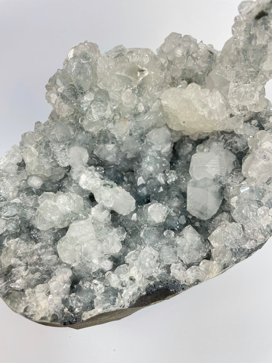 Apophyllite on chalcedony cluster raw form statement crystal Sydney crystal shop 