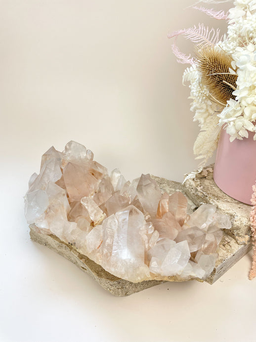 Pink Himilayan Samadhi Quartz Cluster Crystals Sydney Australia 
