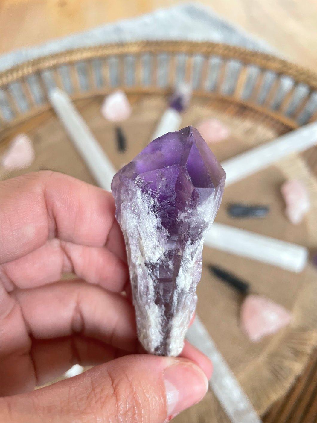 Purple Amethyst elestial point Sydney crystal shop 