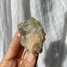 Load image into Gallery viewer, Green apophyllite with stilbite (GAS2)
