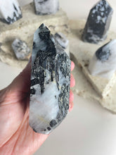 Load image into Gallery viewer, Tourmaline in quartz tower (TQ4)
