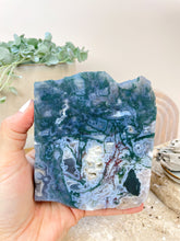 Load image into Gallery viewer, Moss Agate slab coaster tray crystals Sydney Australia
