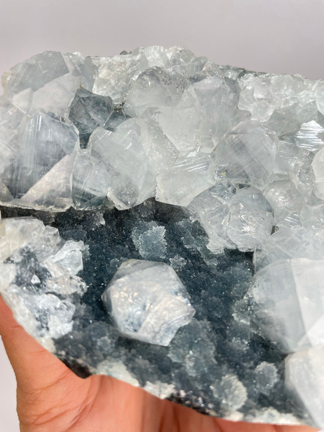 Apophyllite on chalcedony cluster raw form statement crystal Sydney crystal shop 