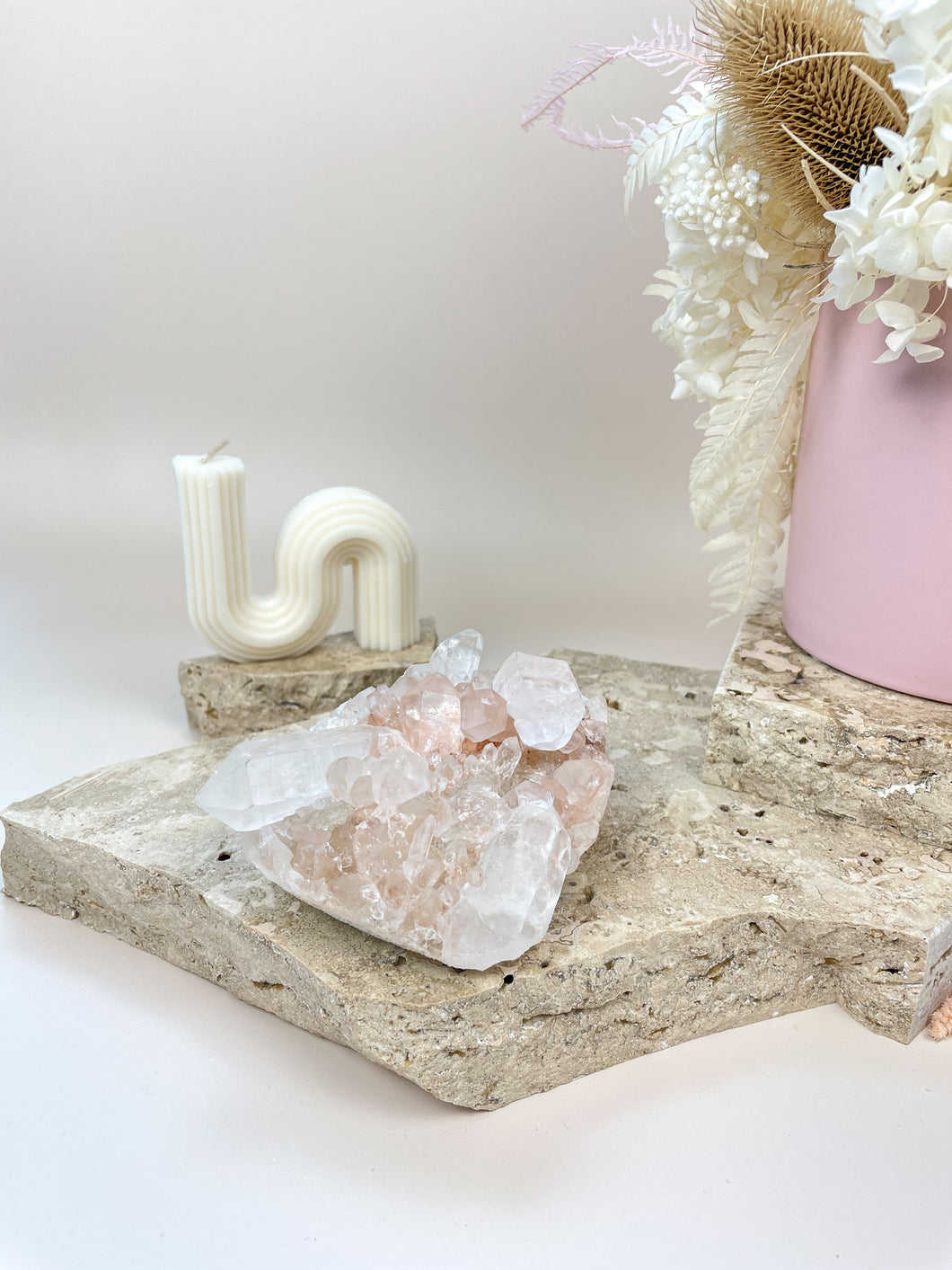 Pink Himalayan Samadhi Quartz Cluster Sydney Australia Crystals